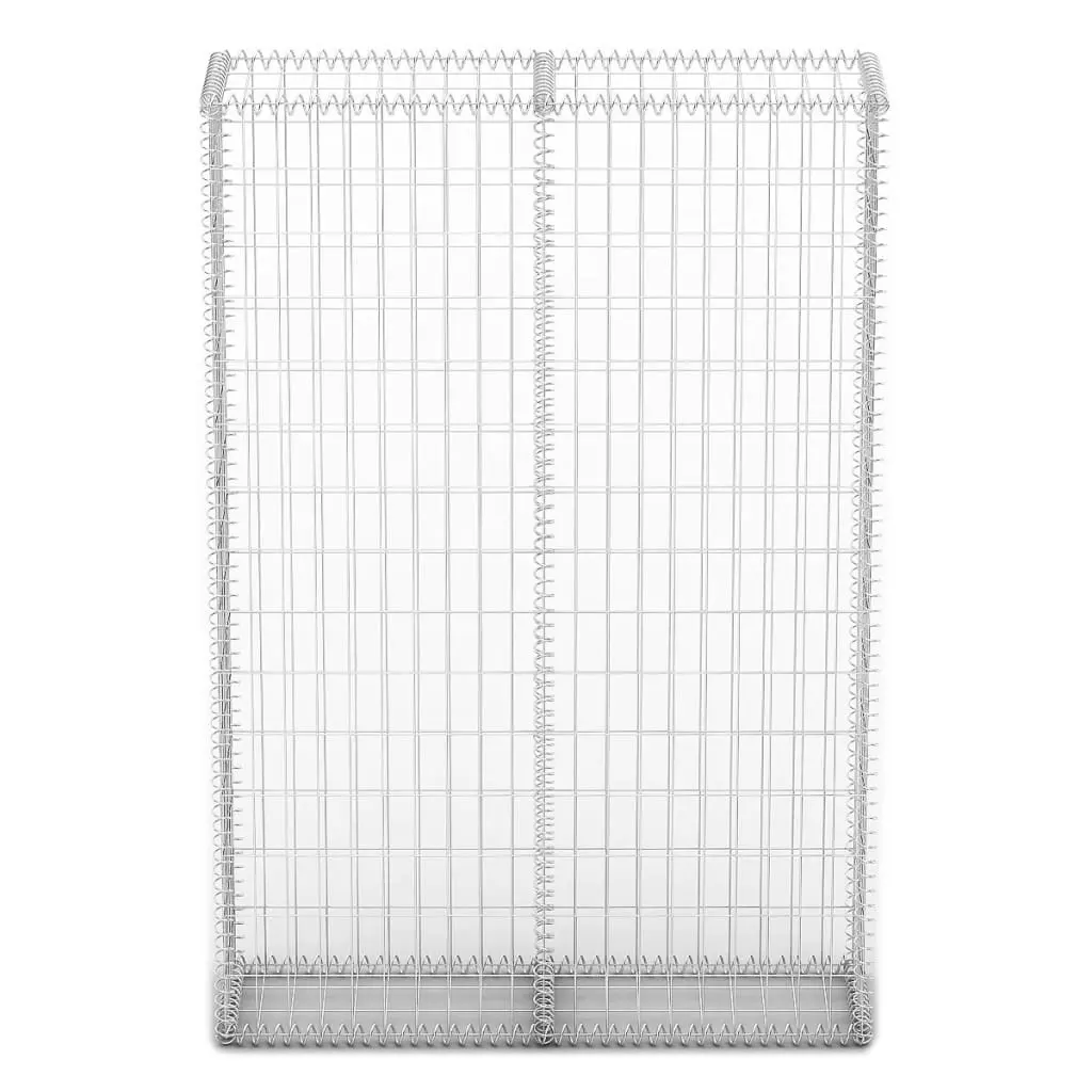 vidaXL Gabion Basket with Lids Galvanised Wire 150x100x30 cm