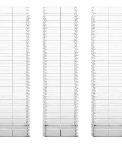 vidaXL Gabion Set 3 pcs Galvanised Wire 25x25x100 cm