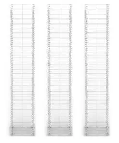 vidaXL Gabion Set 3 pcs Galvanised Wire 25x25x150 cm