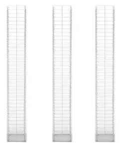 vidaXL Gabion Set 3 pcs Galvanised Wire 25x25x197 cm