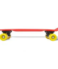 Retro Skateboard with Red Top Yellow Wheels 6.1″
