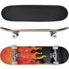 vidaXL Oval Shape Skateboard 9 Ply Maple Fire Design 8″ vidaXL Oval Shape Skateboard 9 Ply Maple Fire Design 8″