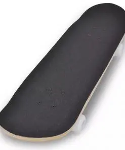 vidaXL Oval Shape Skateboard 9 Ply Maple Fire Design 8″