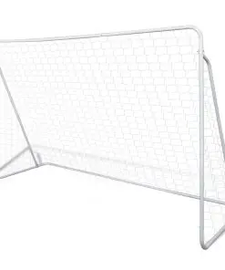 vidaXL Soccer Goal Post Net Set Steel 240 x 90 x 150 cm High-quality