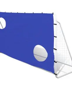 vidaXL Soccer Goal with Aiming Wall Steel 240 x 92 x 150 cm High-quality