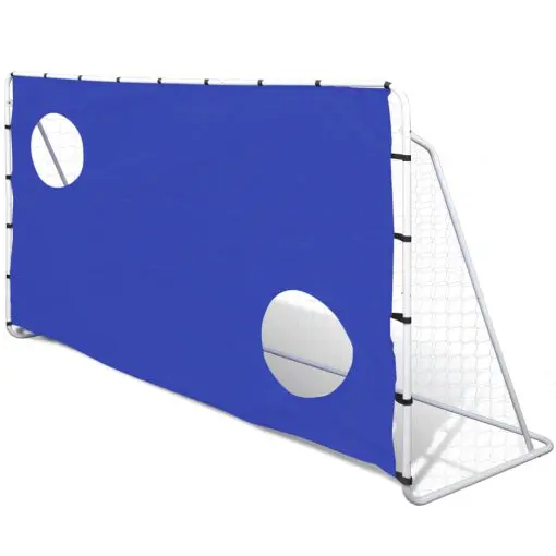 vidaXL Soccer Goal with Aiming Wall Steel 240 x 92 x 150 cm High-quality