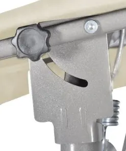 vidaXL Outdoor Hanging Swing Bench with a Canopy for 3 Persons Sand White