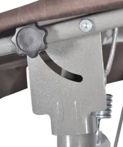 vidaXL Outdoor Hanging Swing Bench with a Canopy Coffee for 3 Persons