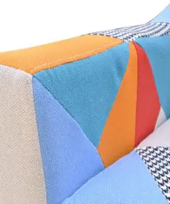 vidaXL TV Armchair with Patchwork Design Fabric