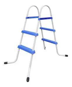 vidaXL Steel Frame Pool Ladder Non-Slip Steps 86.5 cm