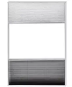 vidaXL Insect Plisse Screen Window Aluminium 160 x 80 cm with Shade