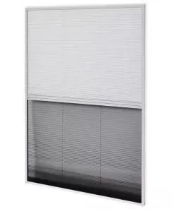 vidaXL Insect Plisse Screen Window Aluminium 160 x 80 cm with Shade
