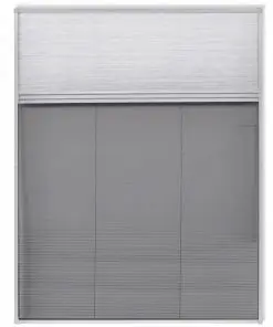 vidaXL Insect Plisse Screen Window Aluminium 160 x 110 cm with Shade