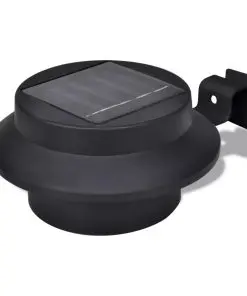 vidaXL Outdoor Solar Lamp Set 6 pcs Fence Light Gutter Light Black
