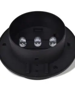 vidaXL Outdoor Solar Lamp Set 6 pcs Fence Light Gutter Light Black