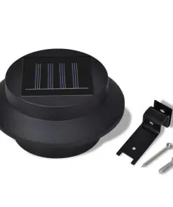 vidaXL Outdoor Solar Lamp Set 6 pcs Fence Light Gutter Light Black