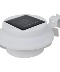 vidaXL Outdoor Solar Lamp Set 6 pcs Fence Light Gutter Light White