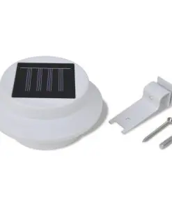 vidaXL Outdoor Solar Lamp Set 6 pcs Fence Light Gutter Light White