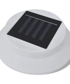 vidaXL Outdoor Solar Lamp Set 6 pcs Fence Light Gutter Light White