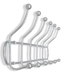 vidaXL Steel Wall Peg Board with 12 Hooks 2 pcs