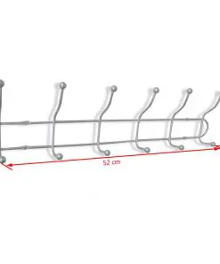 vidaXL Steel Wall Peg Board with 12 Hooks 2 pcs