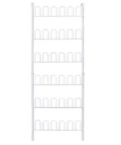 vidaXL Shoe Rack for 18 Pairs of Shoes Steel White