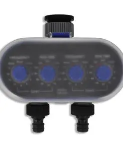 vidaXL Garden Electronic Automatic Water Timer Irrigation Timer Double Outlet