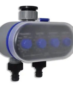 vidaXL Garden Electronic Automatic Water Timer Irrigation Timer Double Outlet
