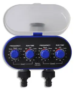 vidaXL Garden Electronic Automatic Water Timer Irrigation Timer Double Outlet