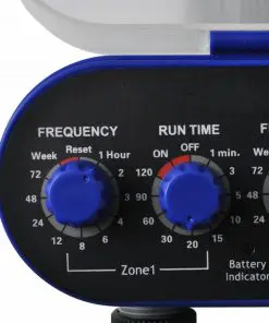 vidaXL Garden Electronic Automatic Water Timer Irrigation Timer Double Outlet