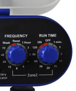 vidaXL Garden Electronic Automatic Water Timer Irrigation Timer Double Outlet