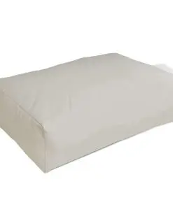 Upholstered Back Cushion 60 x 40 x 20 cm Sand White