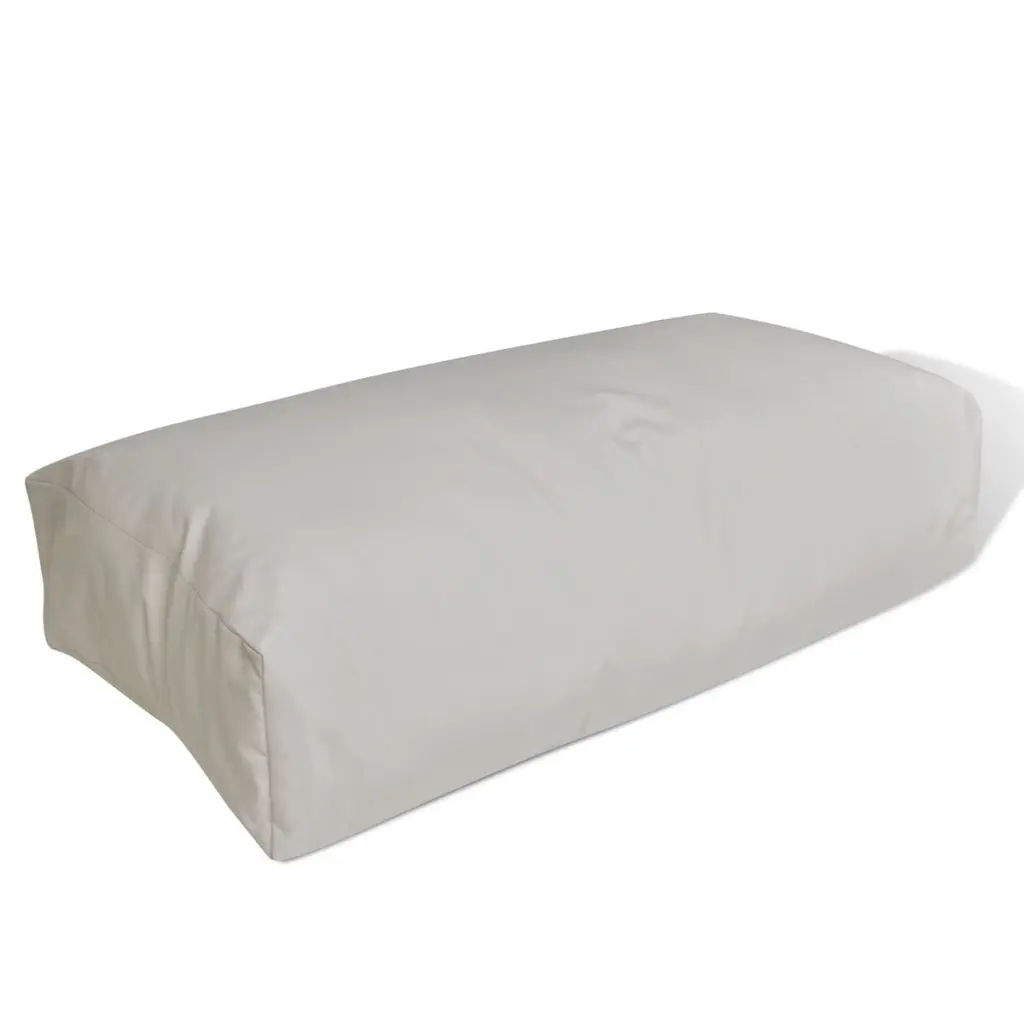 Upholstered Back Cushion 80 x 40 x 20 cm Sand White Upholstered Back Cushion 80 x 40 x 20 cm Sand White