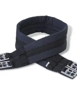 vidaXL Horse Riding Saddle Set 16″ Real Leather Black 14 cm 5-in-1