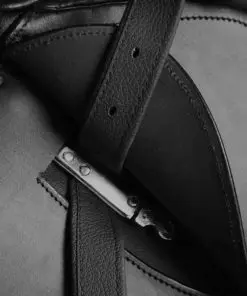 vidaXL Horse Riding Saddle Set 17.5″ Real leather Black 12 cm 5-in-1