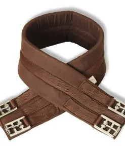 vidaXL Horse Riding Saddle Set 16″ Real Leather Brown 14 cm 5-in-1