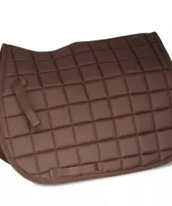 vidaXL Horse Riding Saddle Set 16″ Real Leather Brown 14 cm 5-in-1