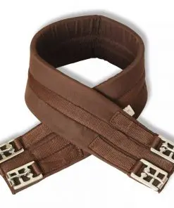 vidaXL Horse Riding Saddle Set 17,5″ Real Leather Brown 12 cm 5-in-1