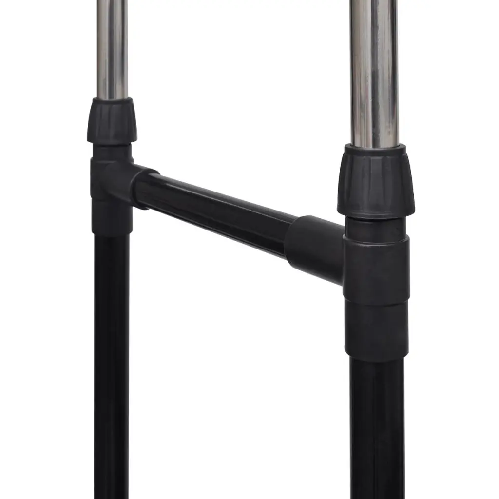 vidaXL Adjustable Clothes Rack with 2 Hanging Rails 2 pcs