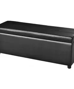 vidaXL Long Storage Bench Wood Black