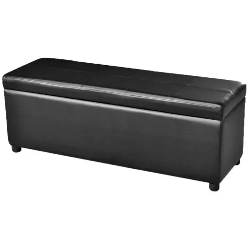 vidaXL Long Storage Bench Wood Black