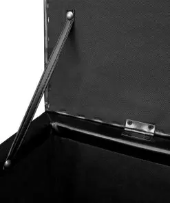 vidaXL Long Storage Bench Wood Black