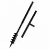 Ground Drill with Handle Auger Bit 80 mm Double Spirals Steel Black Ground Drill with Handle Auger Bit 80 mm Double Spirals Steel Black