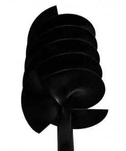 vidaXL Ground Drill with Handle Auger Bit 180mm 3 Spirals Steel Black