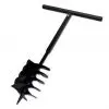 Ground Drill with Handle Auger Bit 200 mm Three Spirals Steel Black Ground Drill with Handle Auger Bit 200 mm Three Spirals Steel Black