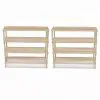 vidaXL Wooden Shoe Rack 4-Tier Shoe Shelf Storage 2 pcs vidaXL Wooden Shoe Rack 4-Tier Shoe Shelf Storage 2 pcs