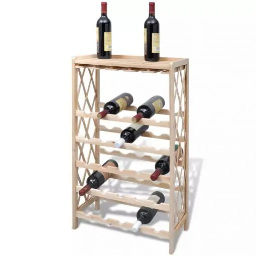 vidaXL Wine Rack for 25 Bottles Wood