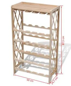 vidaXL Wine Rack for 25 Bottles Wood