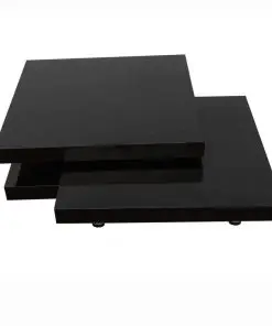 vidaXL Coffee Table 3 Tiers High Gloss Black