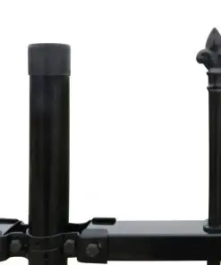 vidaXL Security Palisade Fence with Pointed Top Steel 600×80 cm Black